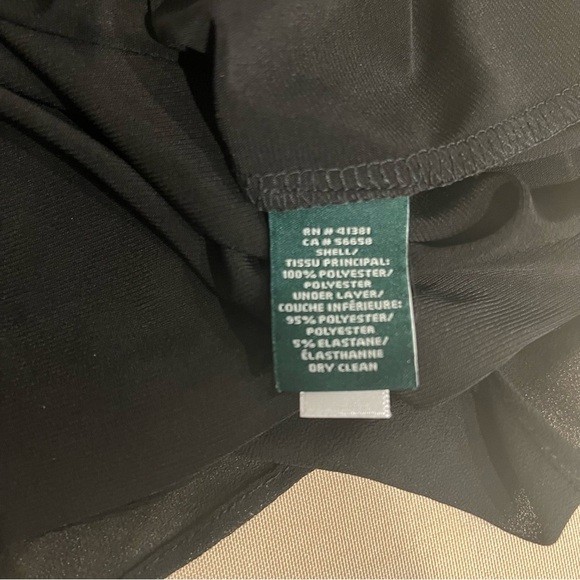 Lauren Ralph Lauren Black Sleeveless Jersey Trapeze Swing Lined‎ Dress -Size 8 - Picture 12 of 15
